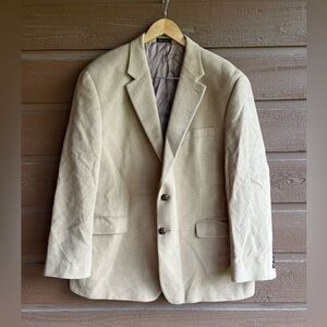 Chaps 100% camel hair tan blazer 46 R